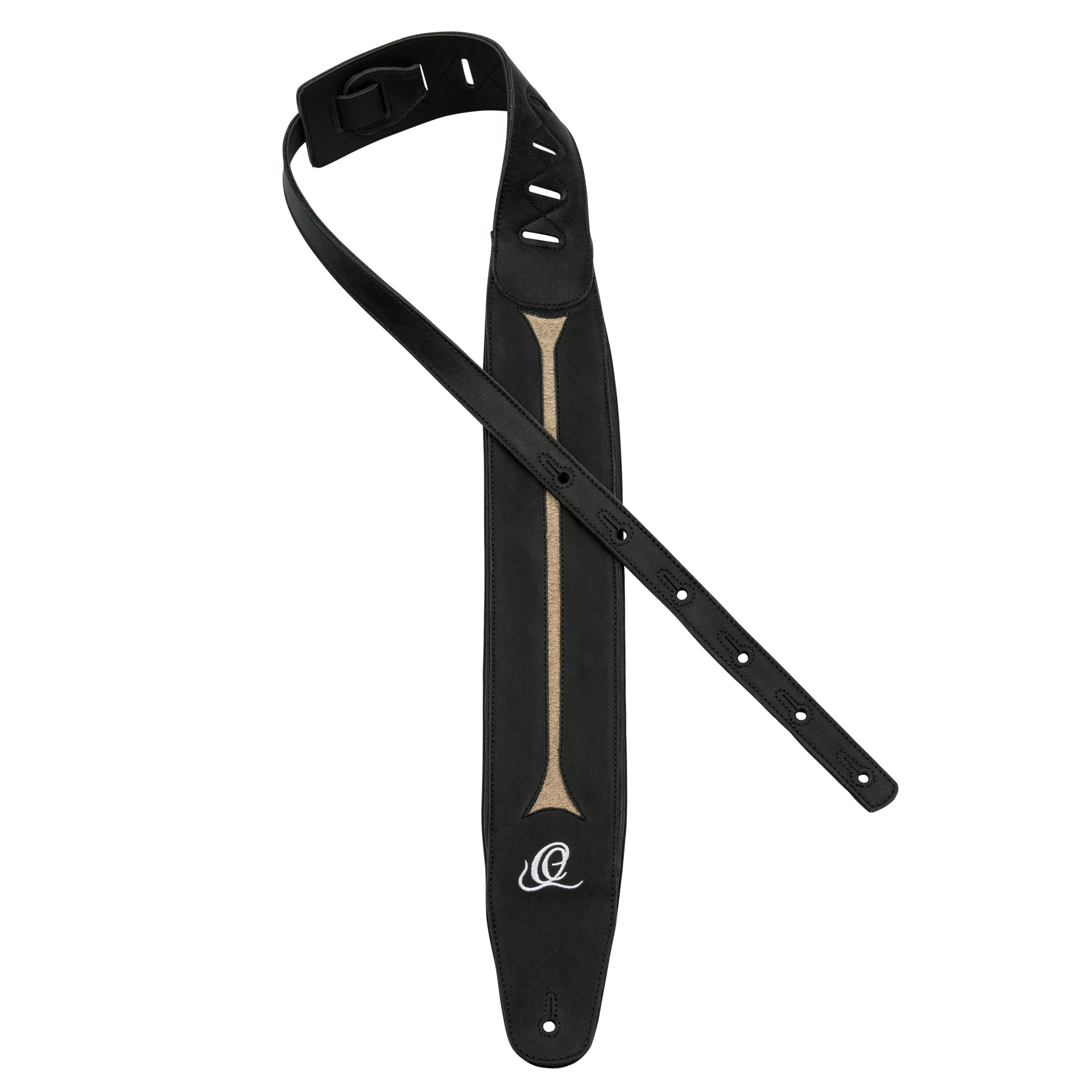 ORTEGA Guitars Gitarrengurt, OSBS-2 Bass Genuine Leather Strap Vintage Ash - Gitarrengurt