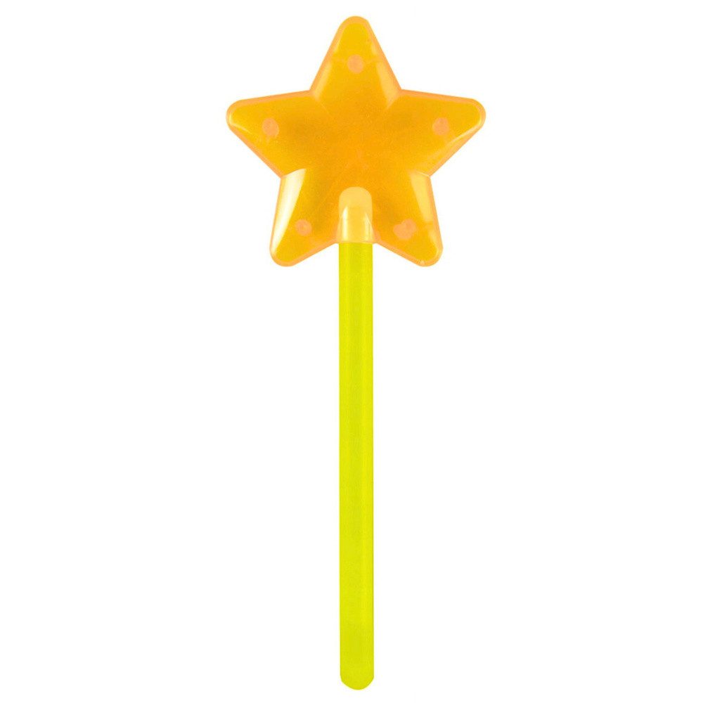 LEAN TOYS Zauberstab Feenstab Leuchtstab Knicklicht, (1-tlg), Leuchtet im Dunkeln, ohne Batterien, 22 cm, Sternspitze