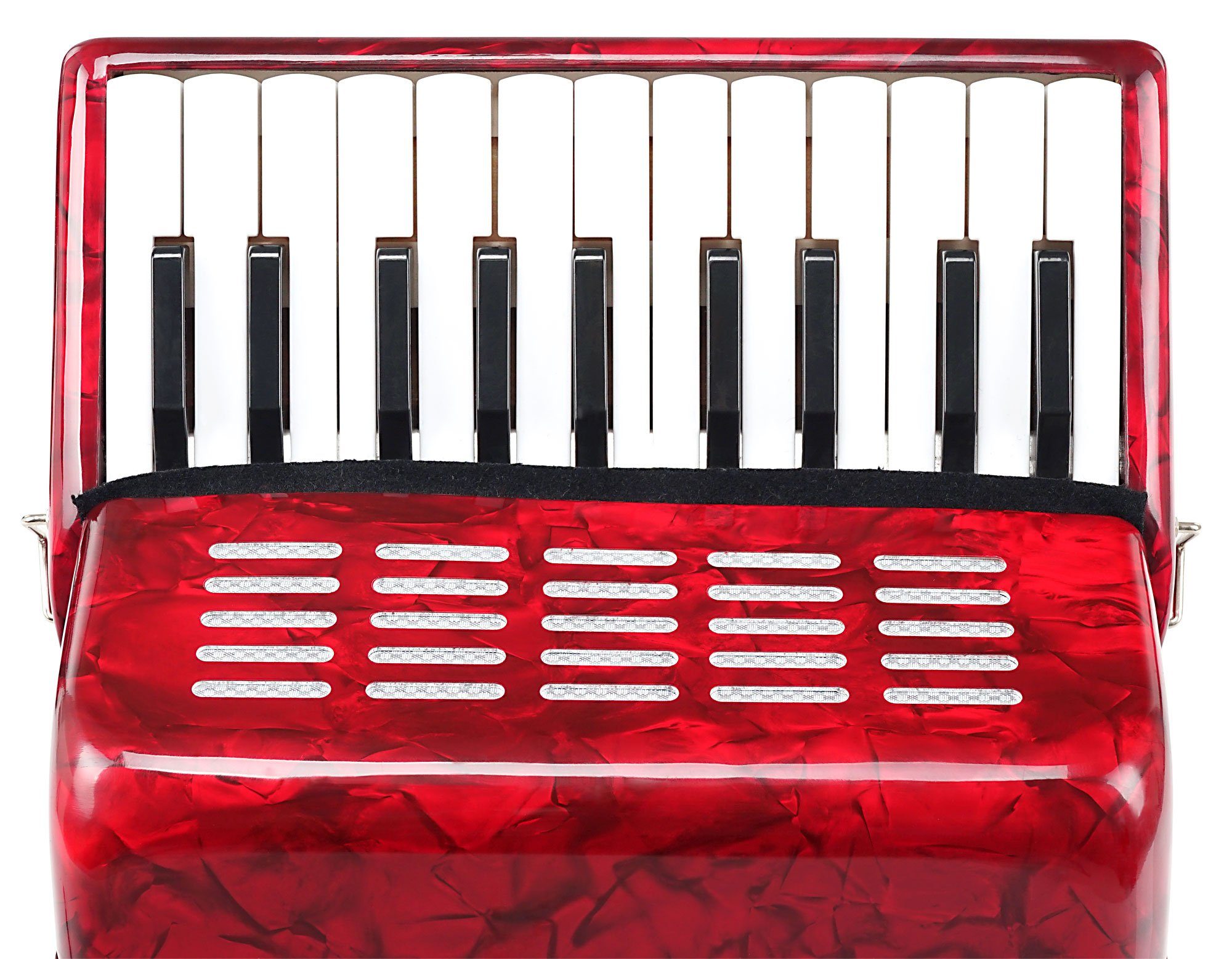 Classic Cantabile Knopf-Akkordeon Secondo Junior - 8-Bass Akkordeon - 22 Diskanttasten, 8-Basstasten (Kompakt-Set, Inkl. Tasche und Tragegurte), inkl. Tragerriemen und Gigbag