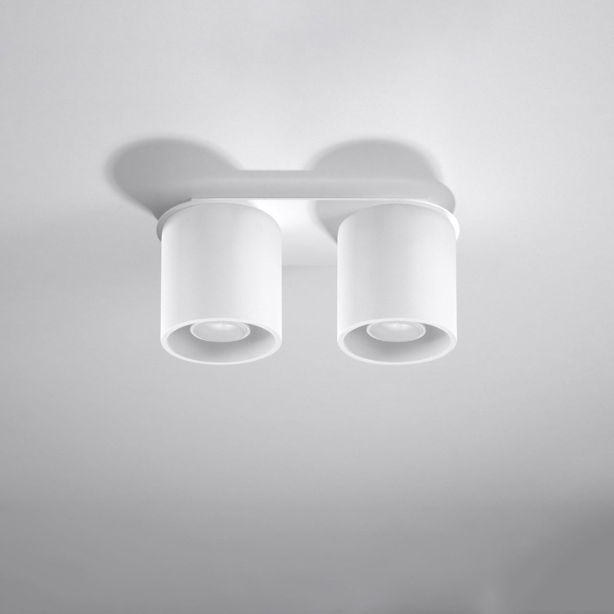 SOLLUX lighting Deckenleuchte Deckenleuchte Orbis 2 Weiß, Nicht enthalten