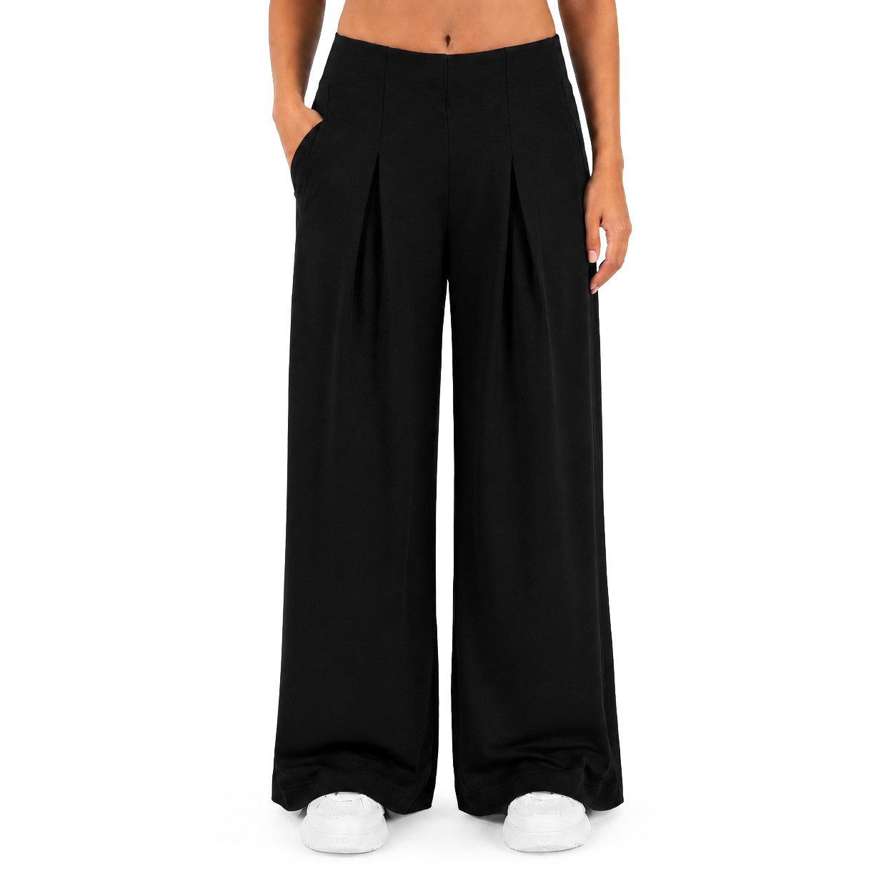 Smilodox Jogginghose Vanea Sweatpants Damen, Loose Fit, Wide Leg, Gym & Freizeit Slip-On, elastisch, weiches Strickmaterial, Bewegungsfreiheit