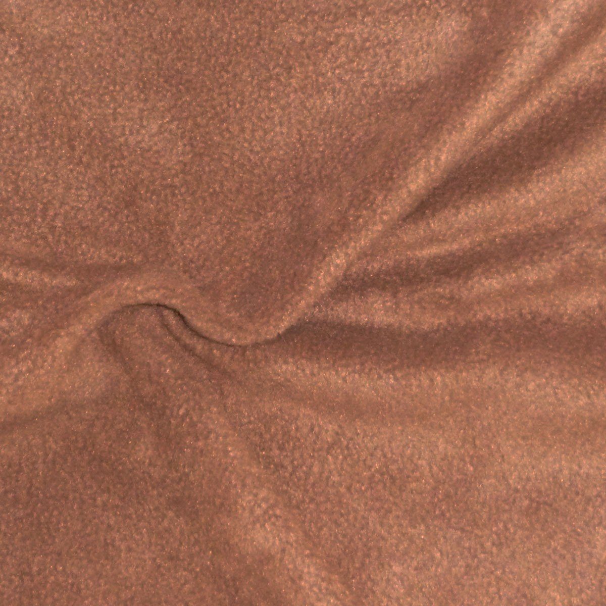SCHÖNER LEBEN. Stoff Polar Fleece Stoffe Meterware Fleecestoff mittelbraun, pflegeleicht