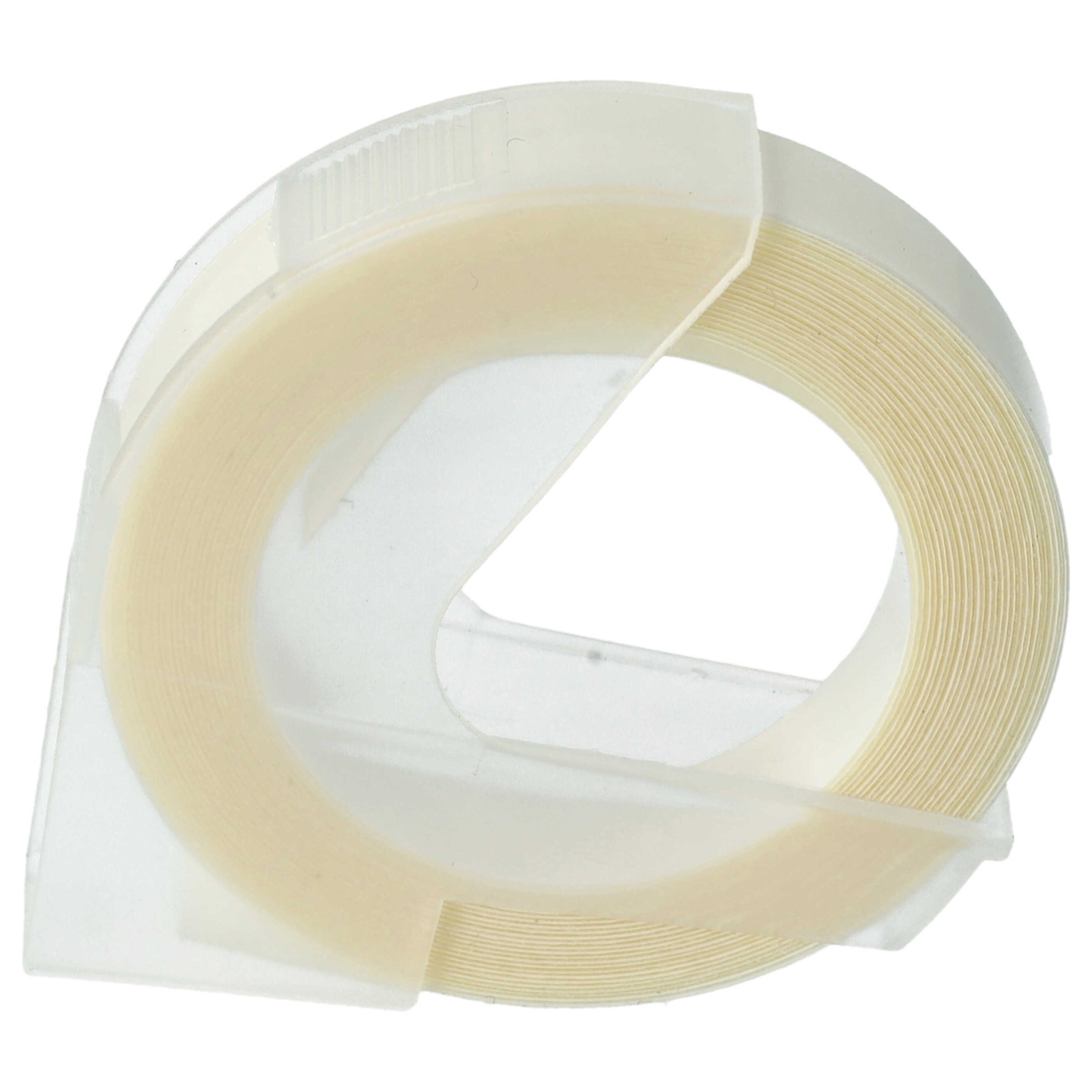 vhbw Beschriftungsband passend für Dymo Mini, Motex, Maxi 1755, Label Buddy 20008, Hochwertige 3D Prägeband-Patrone für Ihren Etikettendrucker