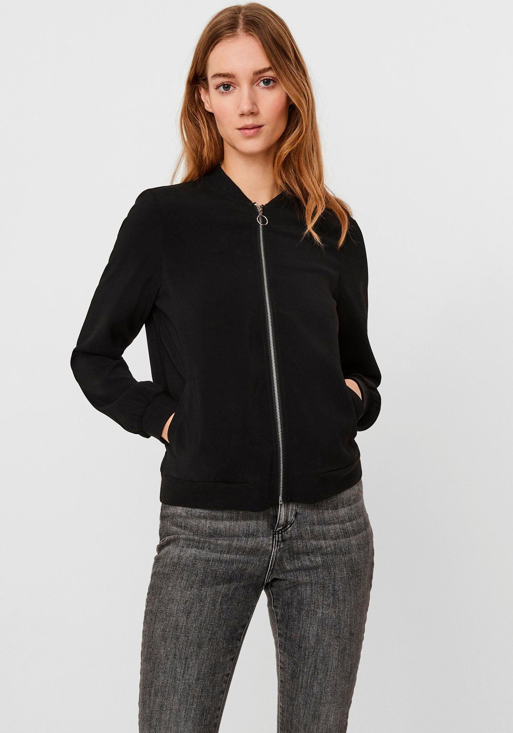 Vero Moda Bomberjacke VMCOCO L/S BOMBER NOOS in modisch kurzer Form, mit St günstig online kaufen