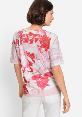 Olsen Rundhalsshirt mit Allover-Blütenprint
