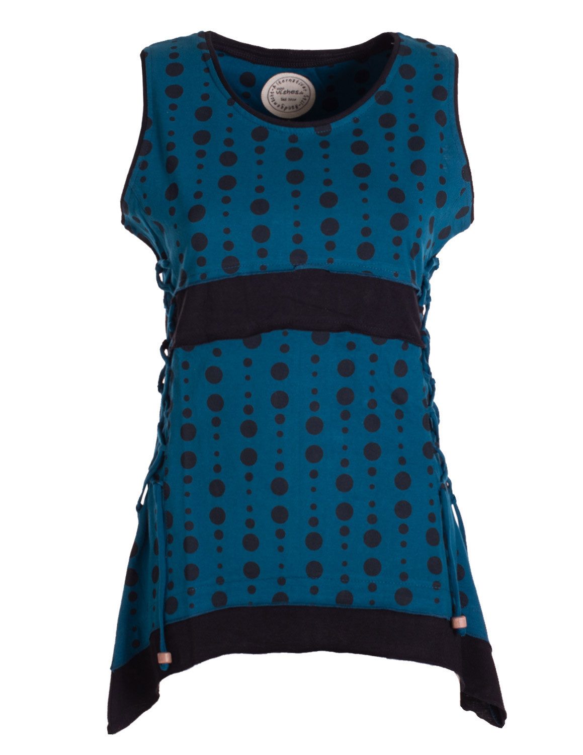 Vishes Shirttop Damen Sommer-Top Zipfel-Top Punkte günstig online kaufen