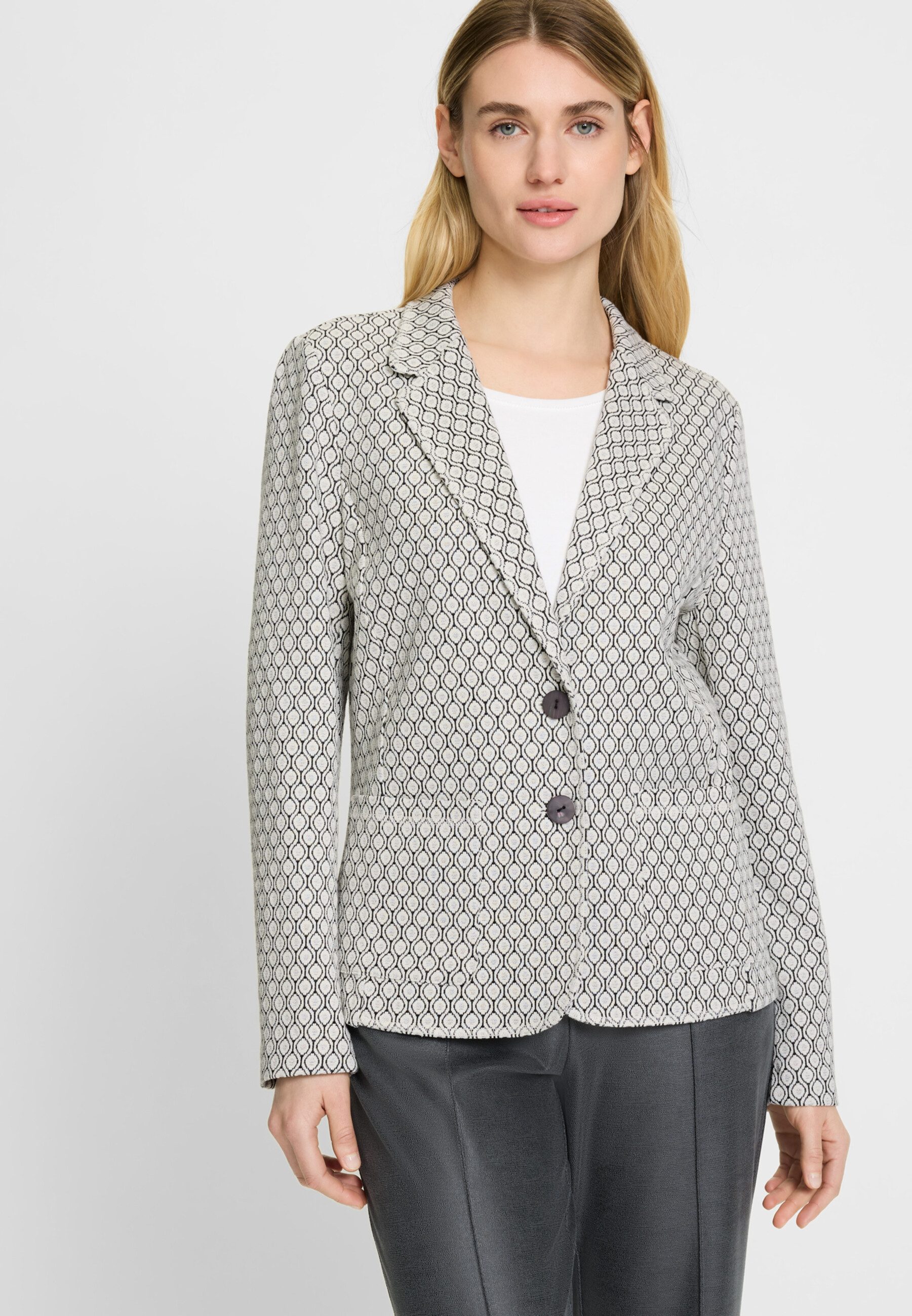 Olsen Kurzblazer Blazer aus Jacquard mit schimmernden Akzenten
