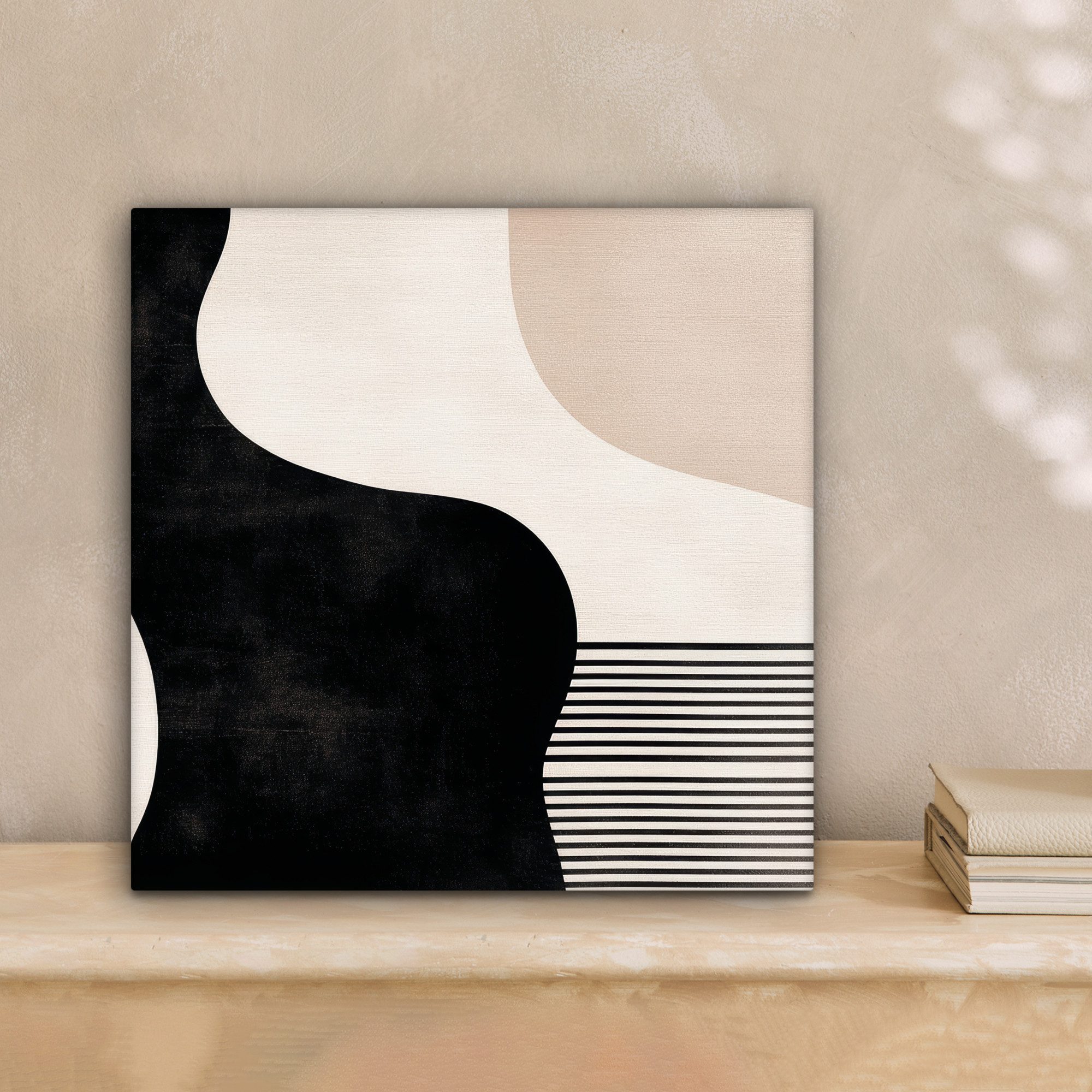 OneMillionCanvasses® Leinwandbild Abstrakt - Japandi - Beige - Modern, Foto günstig online kaufen