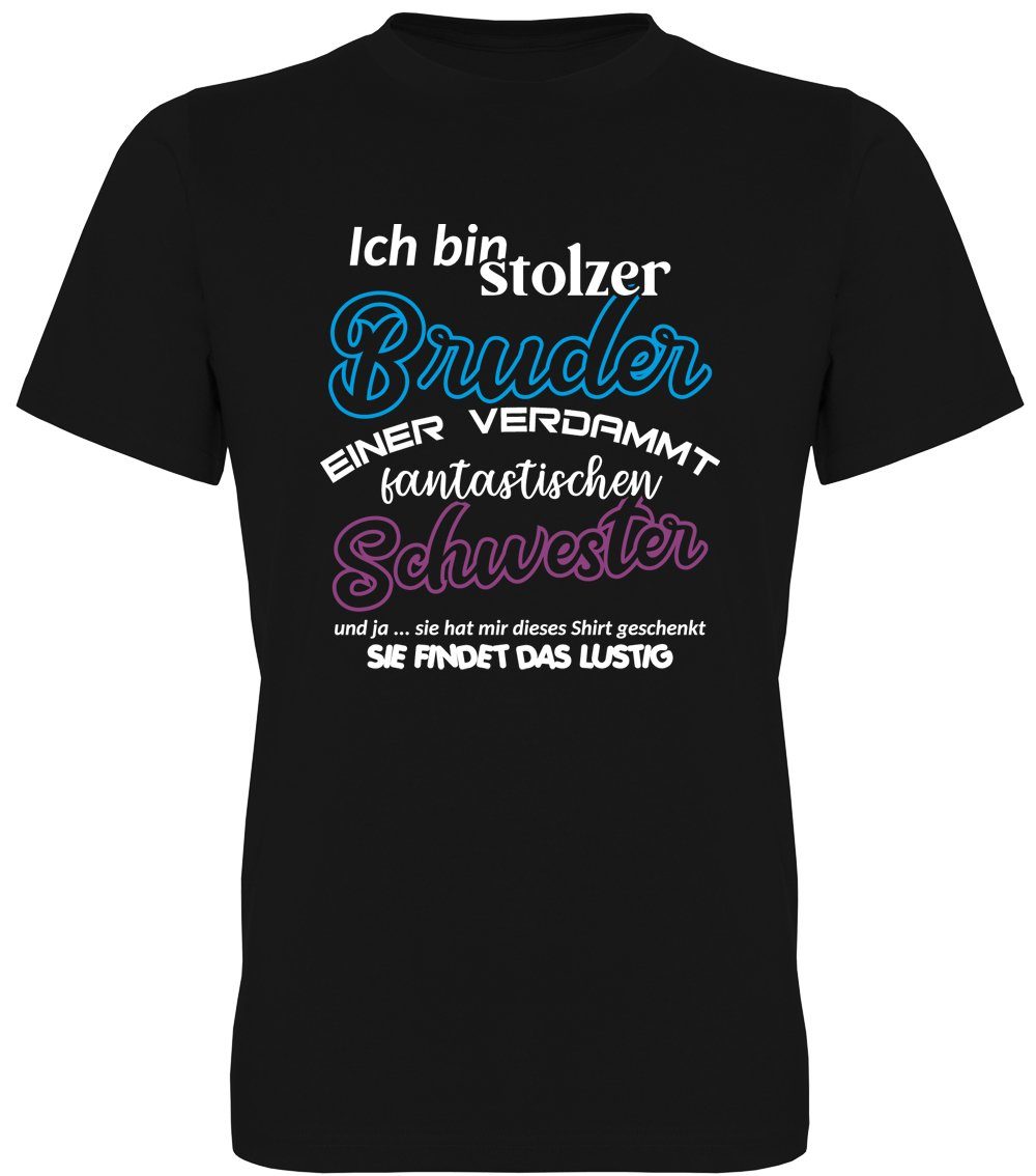 G-graphics T-Shirt Ich bin stolzer Bruder einer fantastischen Schwester Her günstig online kaufen