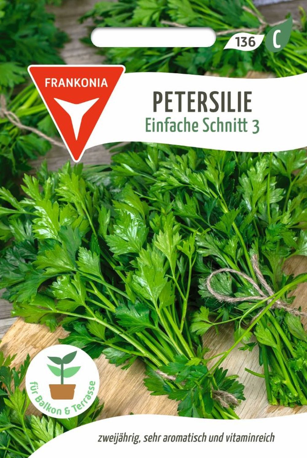 FRANKONIA Kräutersamen Petersilie, Einfache Schnitt 3 - Gewürz Petersilien-Samen Saatgut, Petroseinum crispum