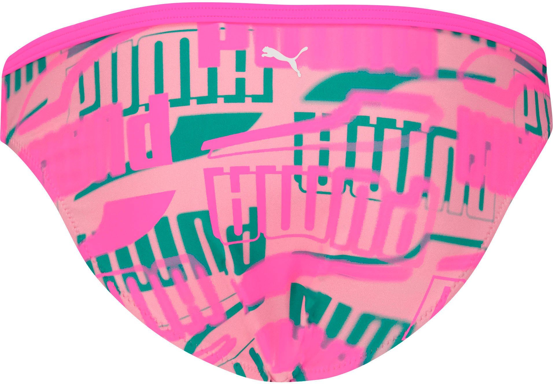 Bustier-Bikini Logoprint allover pink-combo (Set) Mädchen-Bikini mit PUMA