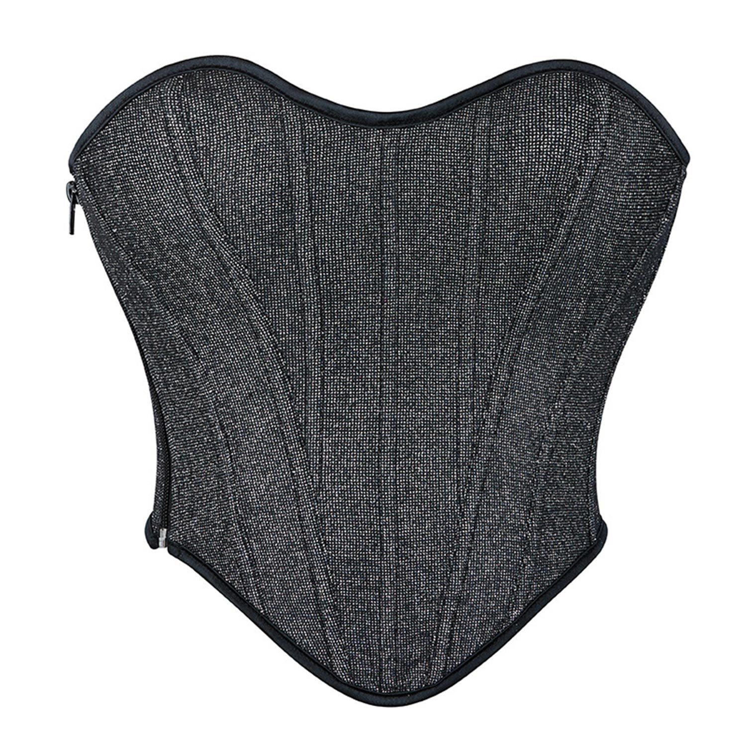 Refttenw Corsage Korsett für Damen Überbrust Korsett mit Schnürung und Stäbchen Trägerloses Bustier für den Alltag, Hochzeiten, Clubs