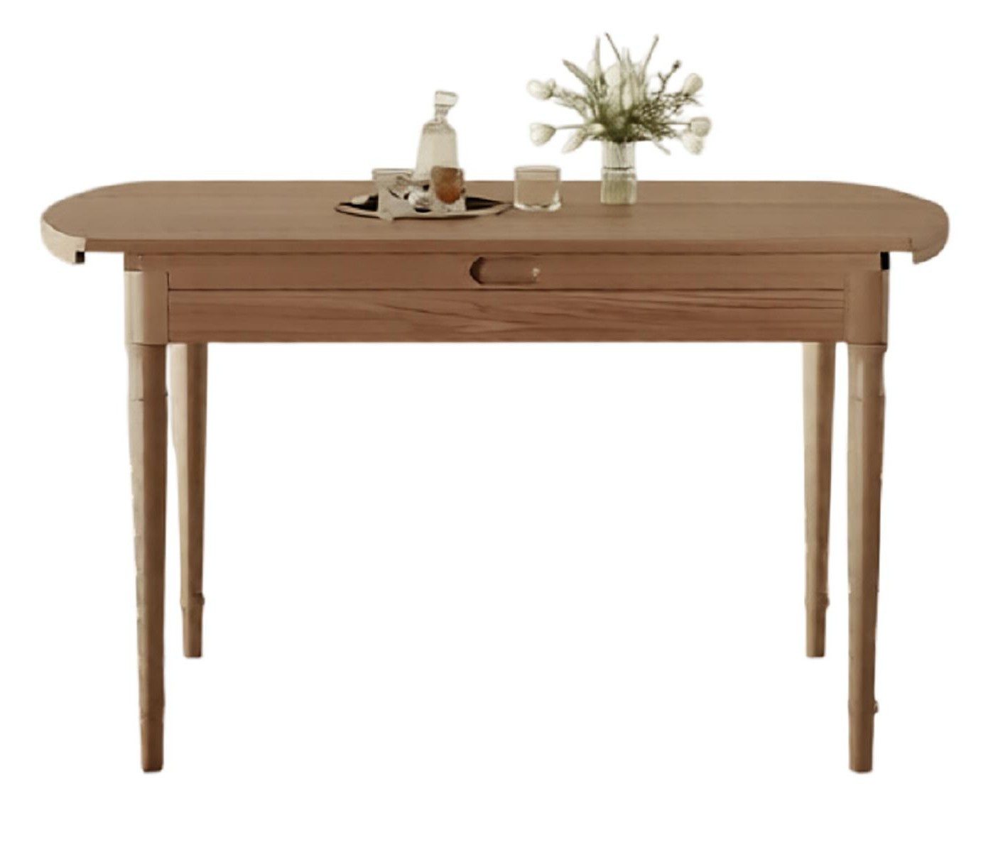 Xlmoebel Stehtisch Designer Esstisch aus massivem Holz in modernem Braun, Made in Europa