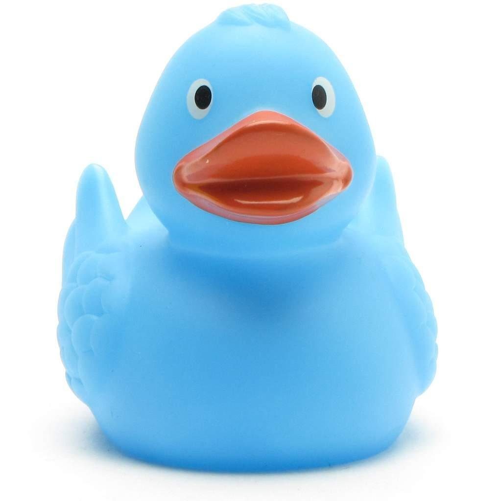lila mit Badeente Schnabels Duck zu Quietscheente Badespielzeug blau UV-Farbwechsel - Magic