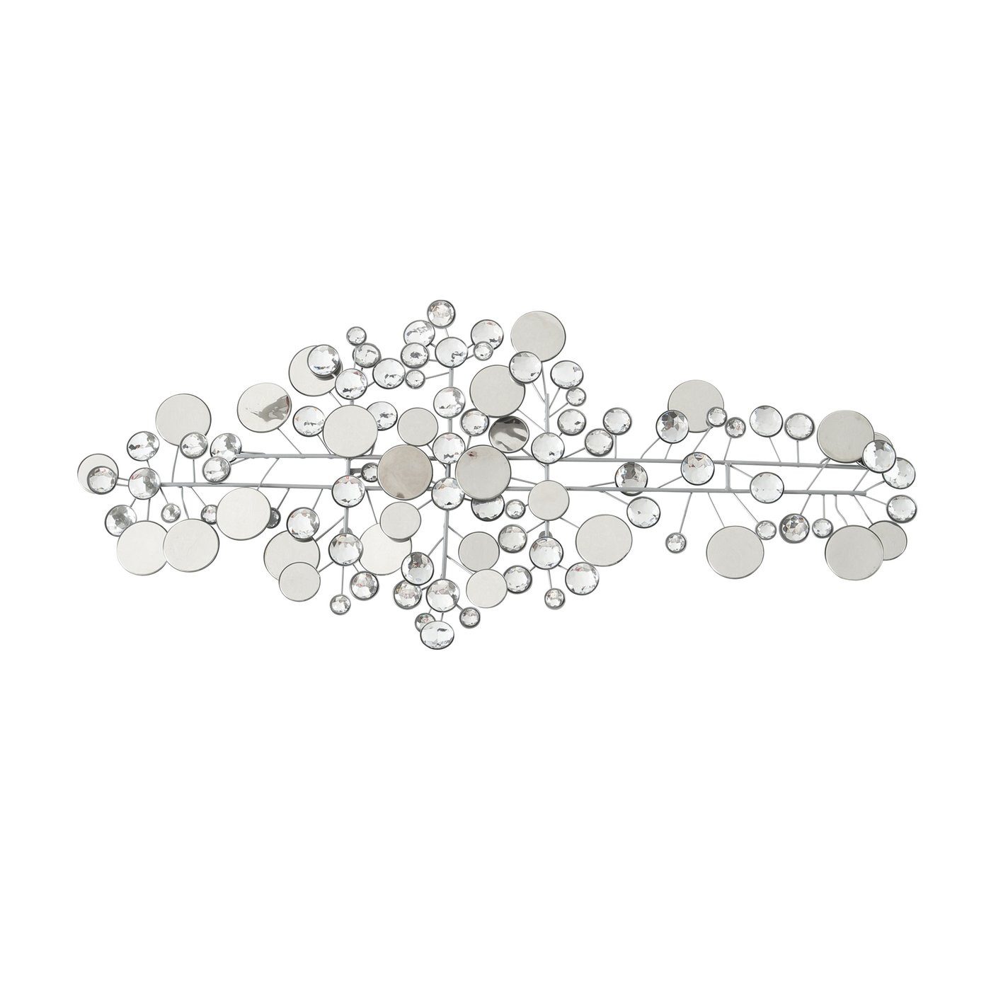 MF Wanddekoobjekt Wandobjekt Silvaris Circle silber abstrakt handgefertigt 95cm (1 St)