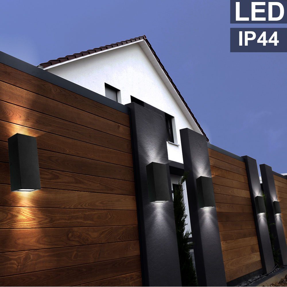 LED AußenWandleuchte, 5er Set LED Außen Wand Strahler