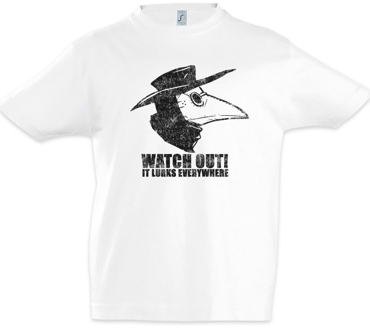 Print-Shirt Plague Doctor II Kinder T-Shirt Black Death The Plague Pest Beulenpest