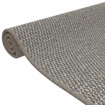 Teppich Teppichläufer Sisal-Optik Silbern 50x100 cm, vidaXL, Höhe: 0 mm