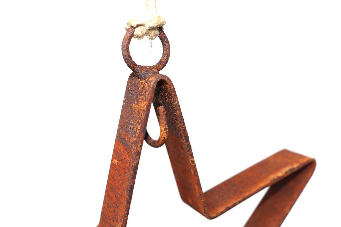 Thumbnail - Hirsch Terracotta Vogelhaus Stern Meisenknödelhalter zu Hängen aus Metall Edelrost, Futterspender