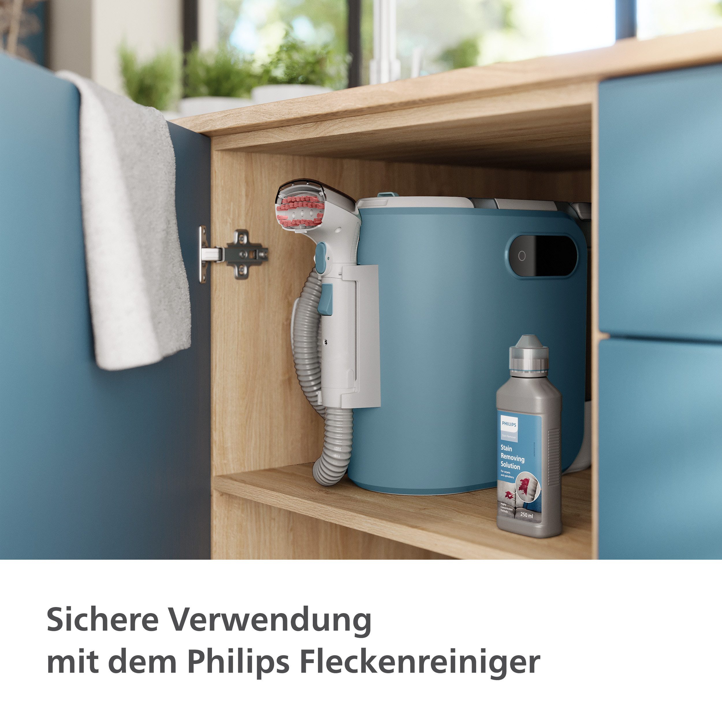 Philips XV1732/01, Reinigungsmittel für Philips Fleckenreiniger XW3192/XW3193 Flüssigreiniger (haustier- und familienfreundlich, 25 Reinigungsvorgänge in 1 Flasche)