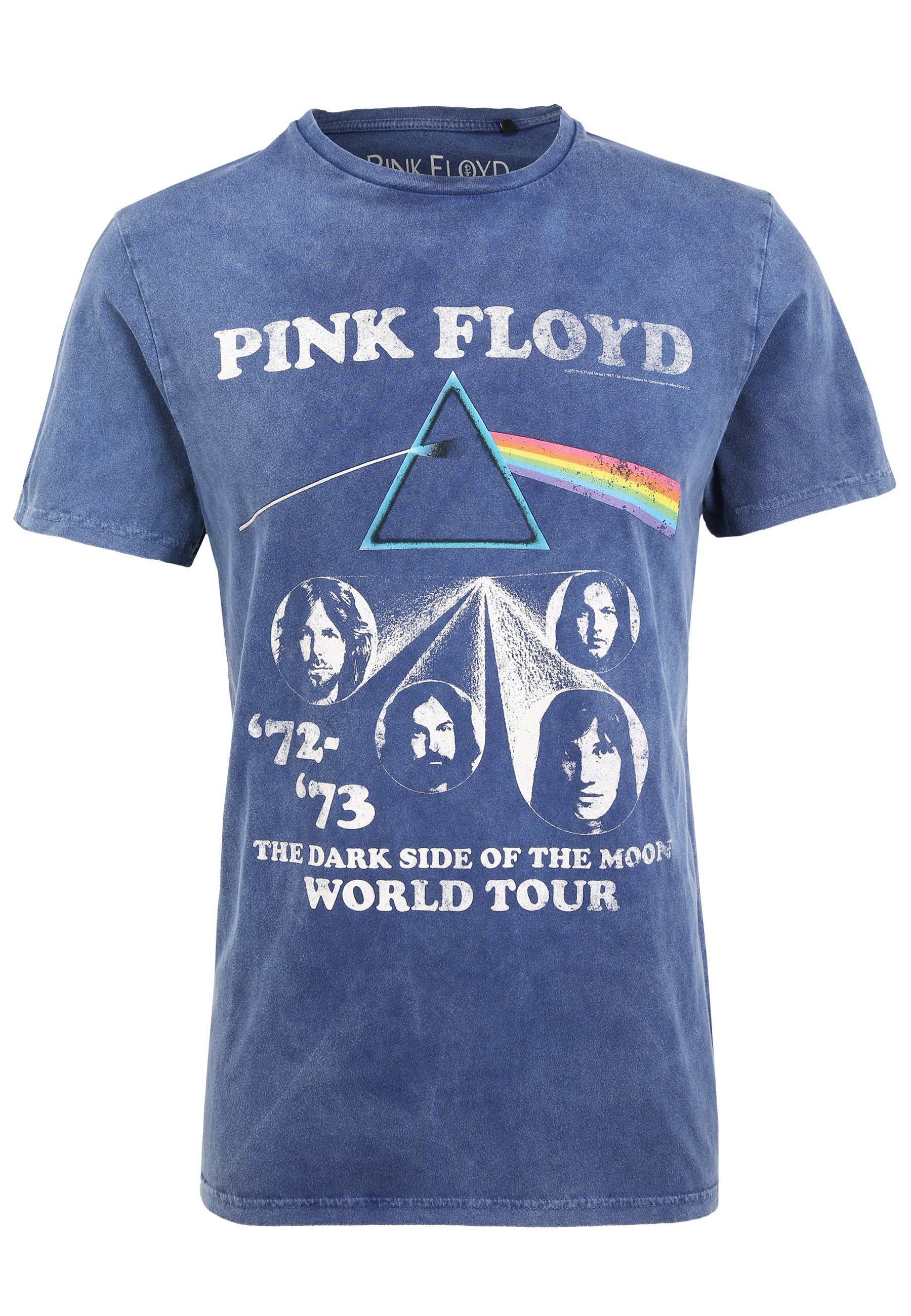 Pink Floyd Tour Blau GOTS Bio-Baumwolle Recovered World zertifizierte T-Shirt