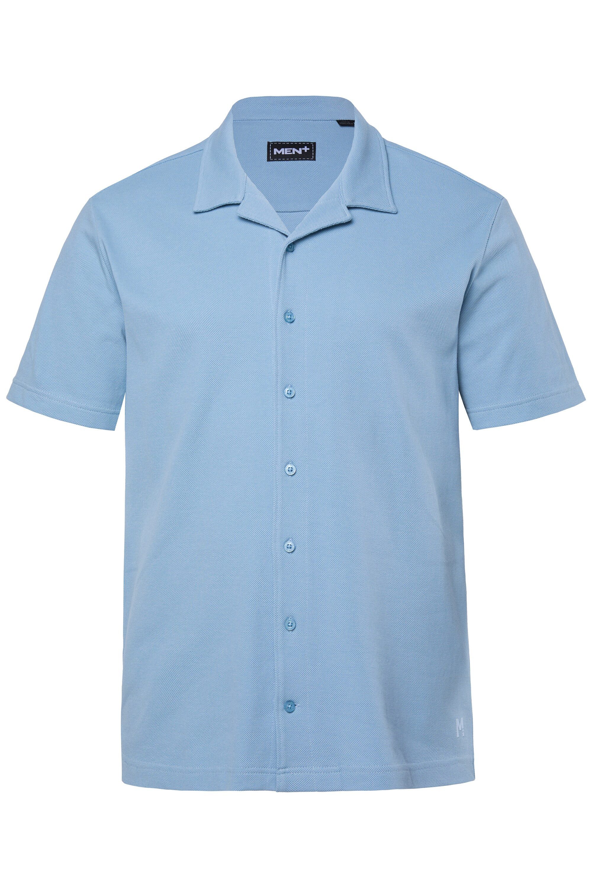 Men Plus Kurzarmhemd Piqué-Hemd Cubakragen Cuba Fit