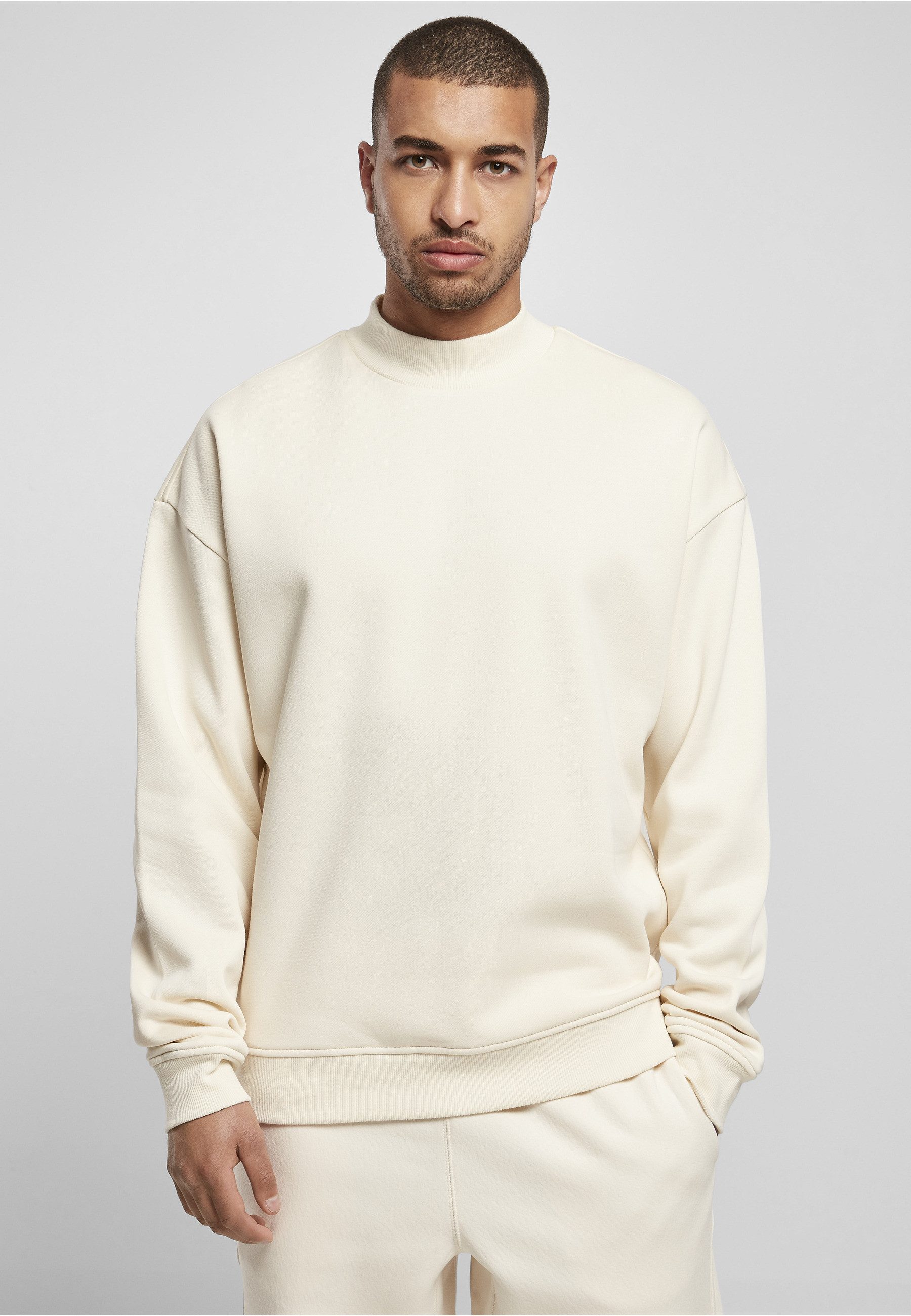 URBAN CLASSICS Sweatshirt Urban Classics Herren Mock Neck Crew (1-tlg) – Bild 5 von 5