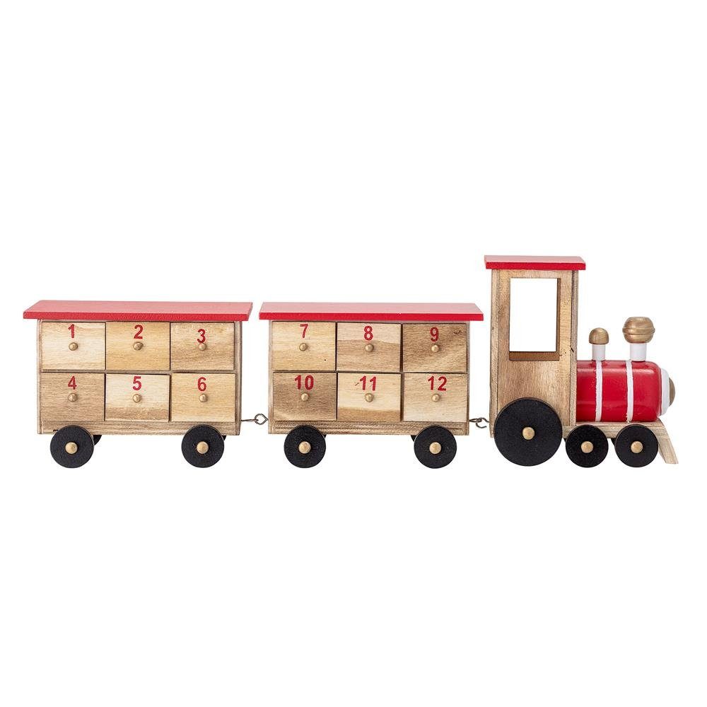 Bloomingville befüllbarer Календари Grunk als Eisenbahn aus Holz, Weihnachtskalender X-Mas dänisches Design