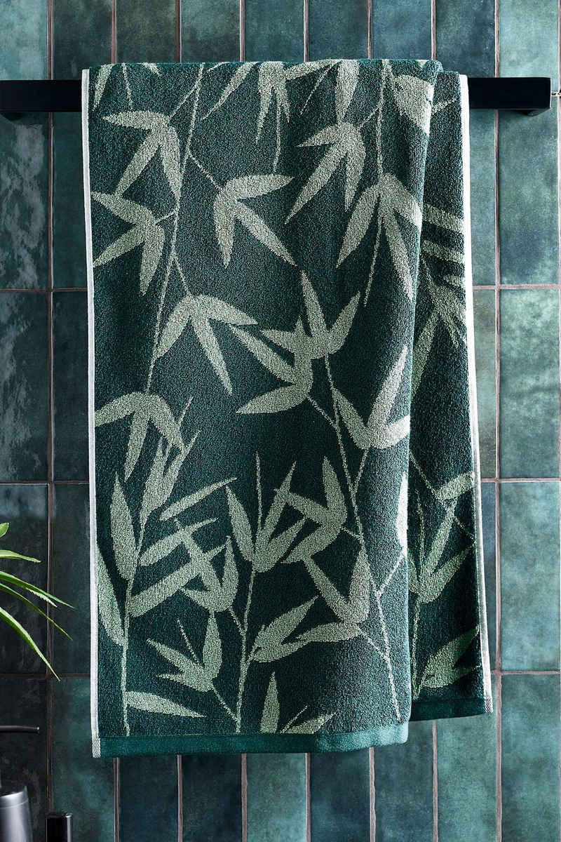 Next Handtücher Handtuch aus Bambusfasern mit Blattdesign, (1-St)
