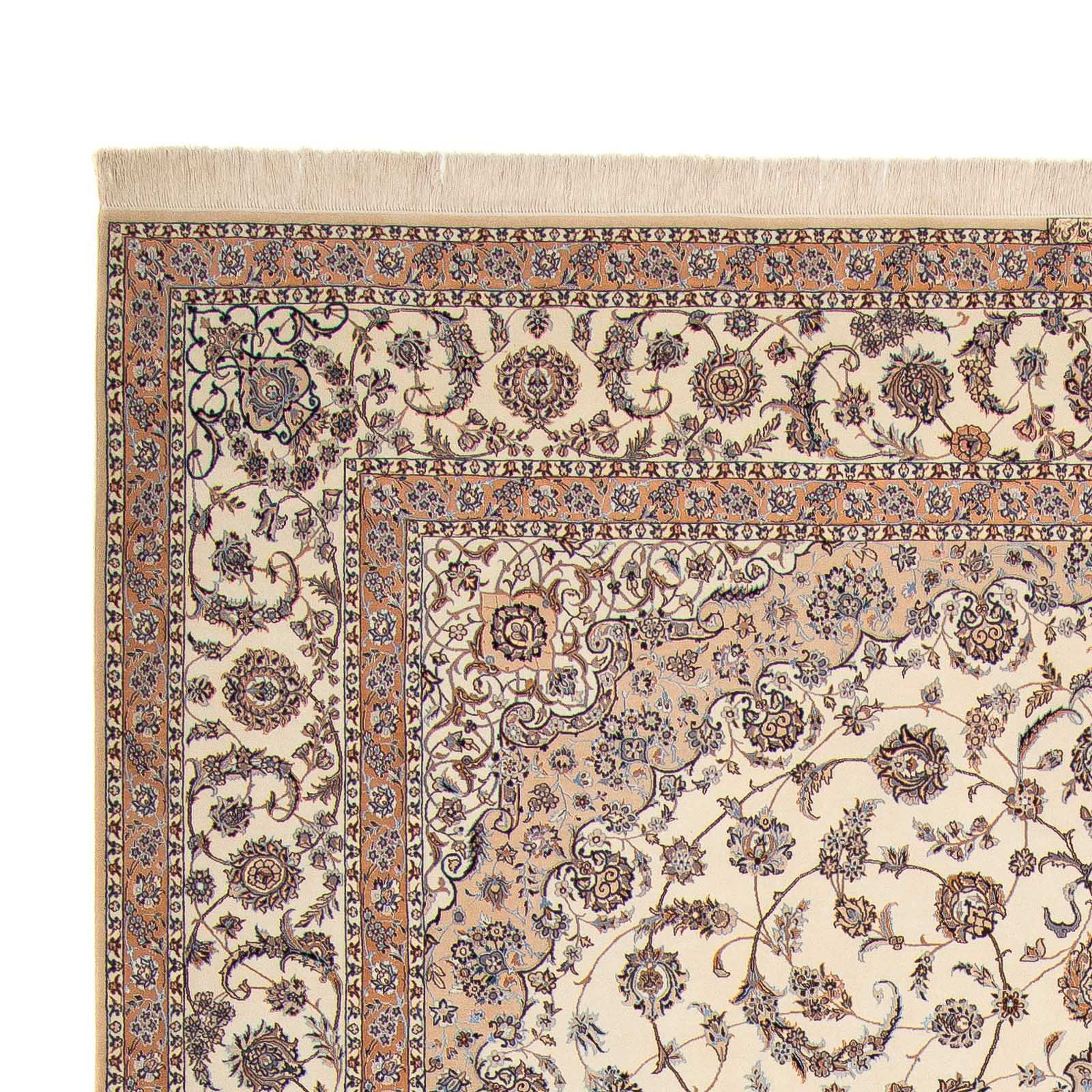 Orientteppich Perser morgenland, 304 6 braun, - mit cm Handgeknüpft, - Premium x - 440 Nain rechteckig, Zertifikat mm, Höhe: Wohnzimmer, Einzelstück 