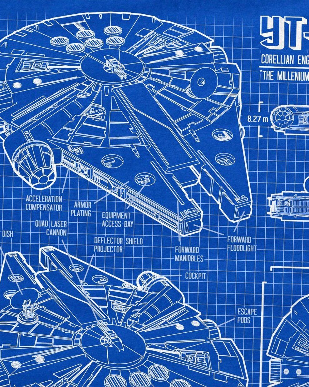 style3 T-Shirt Millennium Falcon star krieg günstig online kaufen