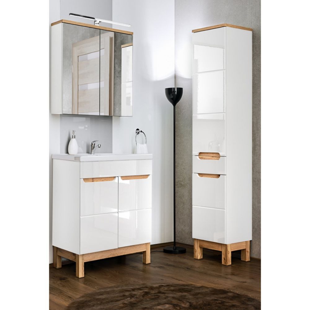 Lomadox Badmöbel-Set SOLNA-56, (Spar-Set, 5-St), weiß günstig online kaufen