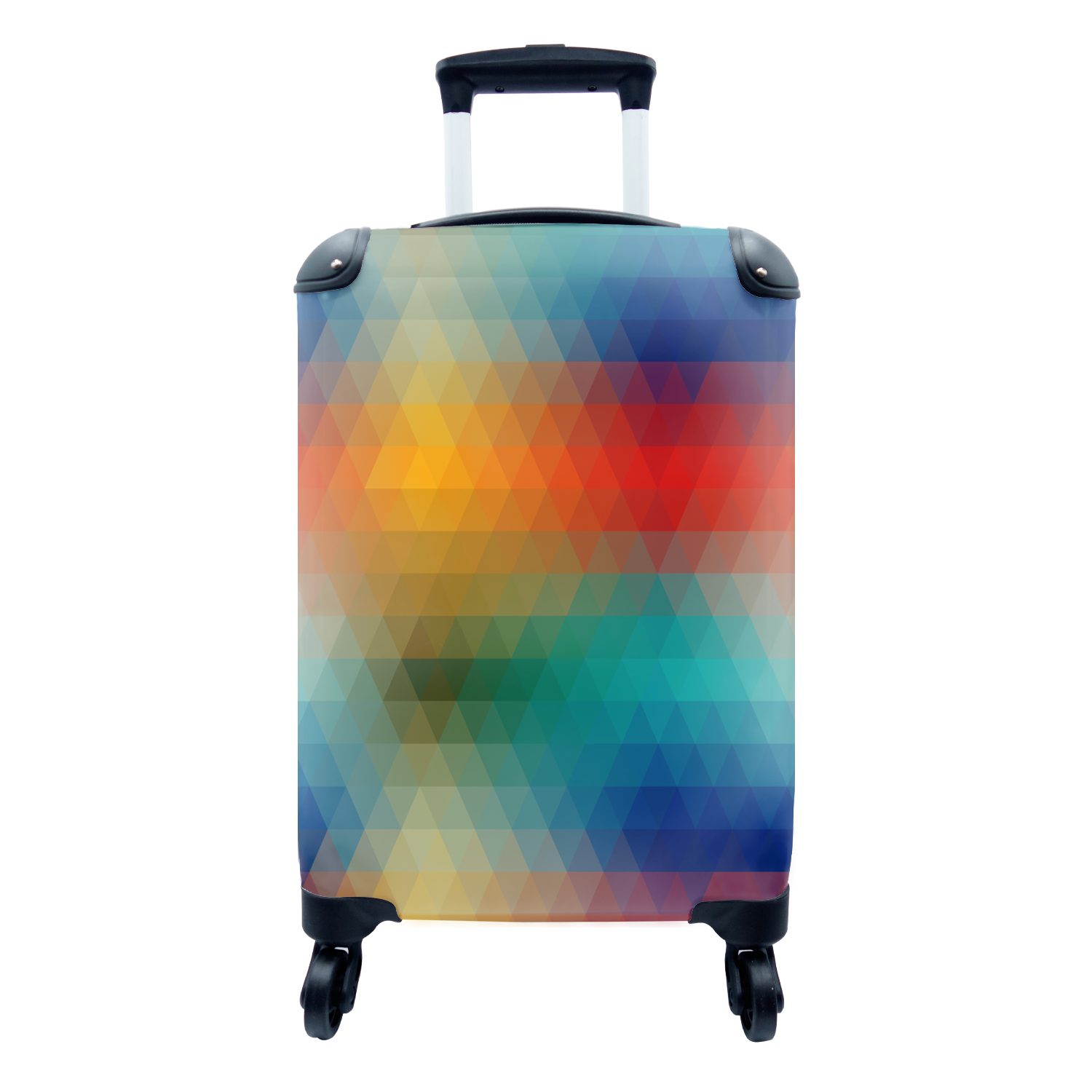 MuchoWow Handgepäckkoffer Design - Retro - Muster - Pixel, 4 Rollen, Reisetasche mit rollen, Handgepäck für Ferien, Trolley, Reisekoffer