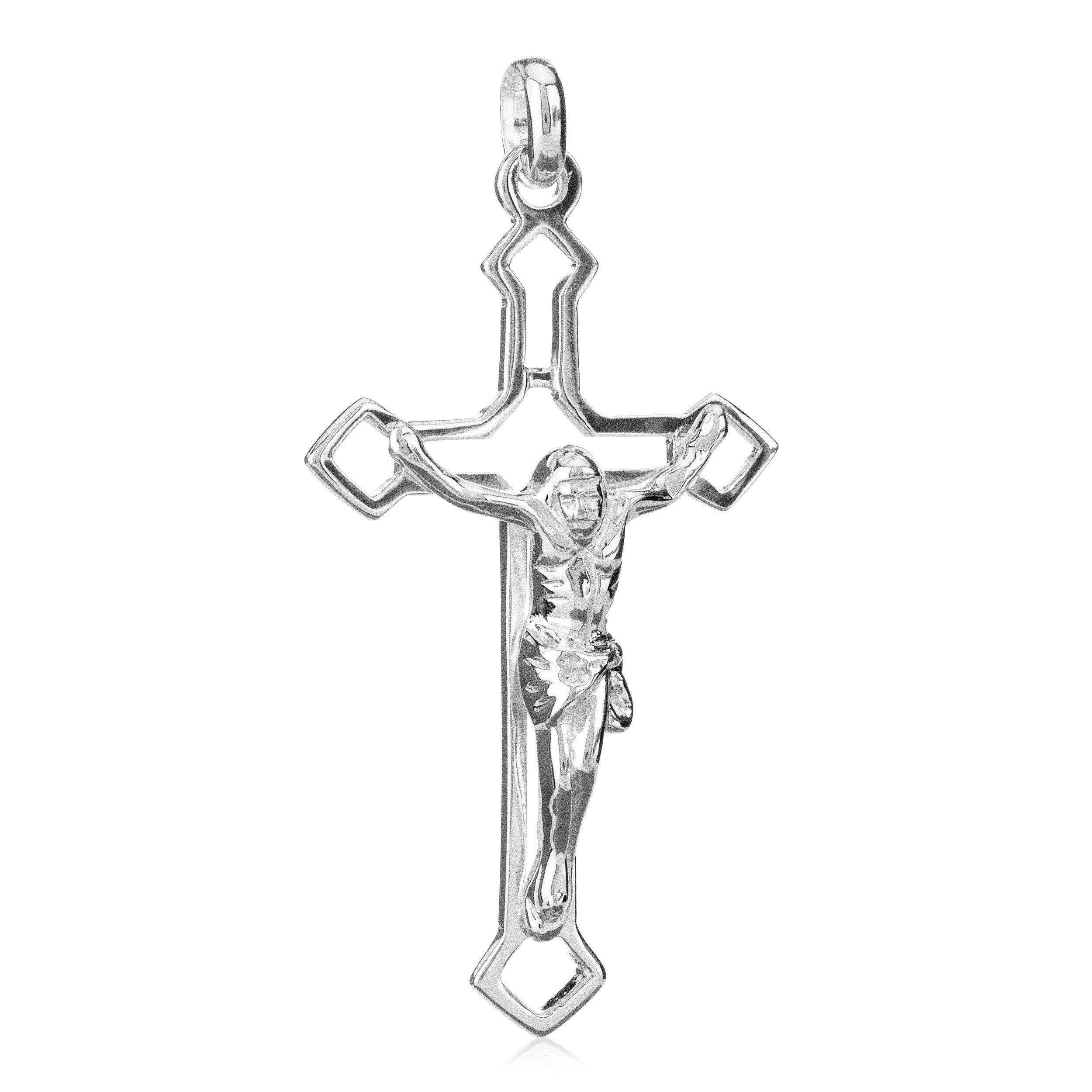 Kreuzanhänger 925er Sterlingsilber Kreuz Ketten Anhänger Kommuni