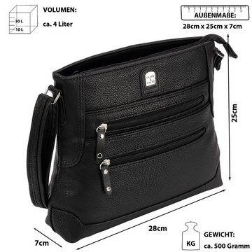 EAAKIE Umhängetasche Damen Tasche Schultertasche Umhängetasche Crossover Bag Leder Optik, als Schultertasche, Umhängetasche tragbar
