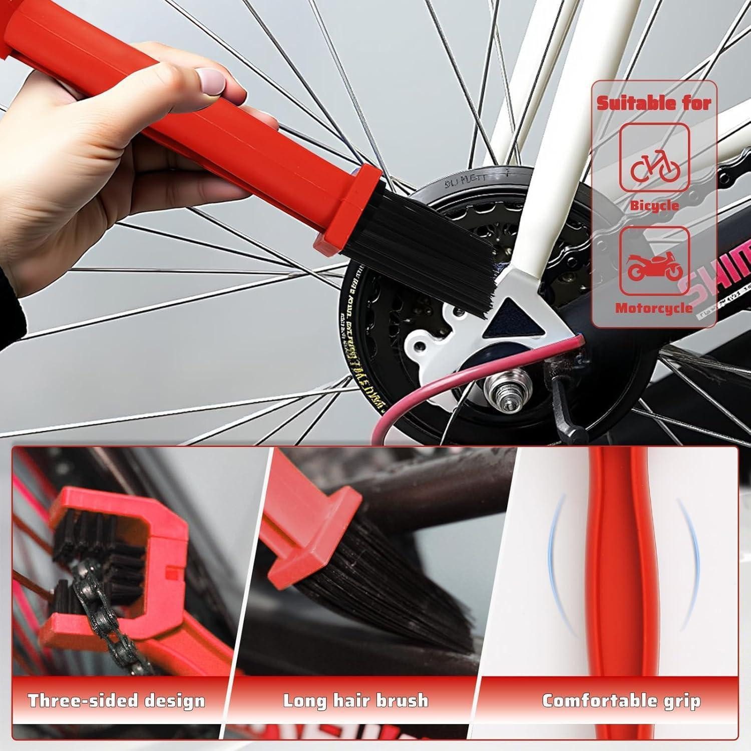 LuxusKollektion Fahrradketten Kettenbürste 6 Stück Auto Motorrad Fahrrad Rollerketten Braun
