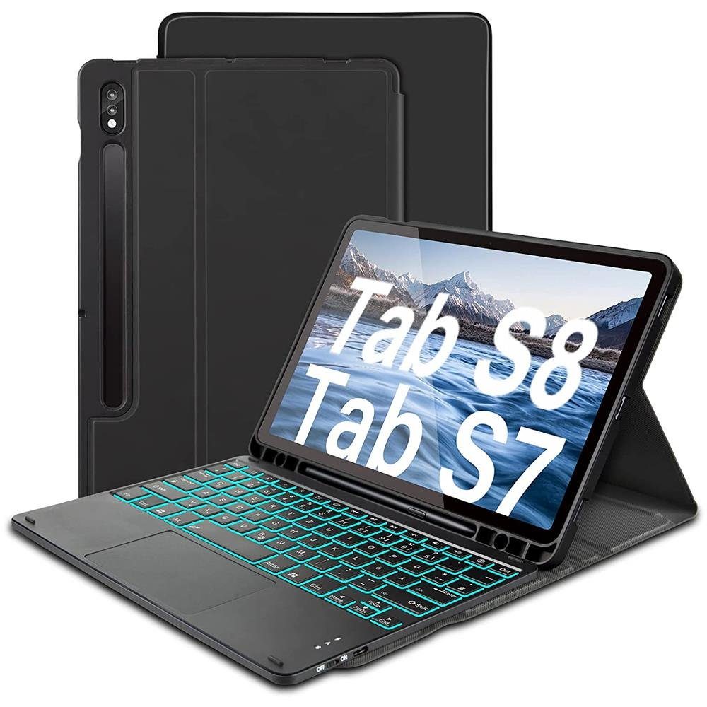 ZMC Samsung Galaxy Tab S7 11 T870 T875 Schutzhülle TabletTastatur