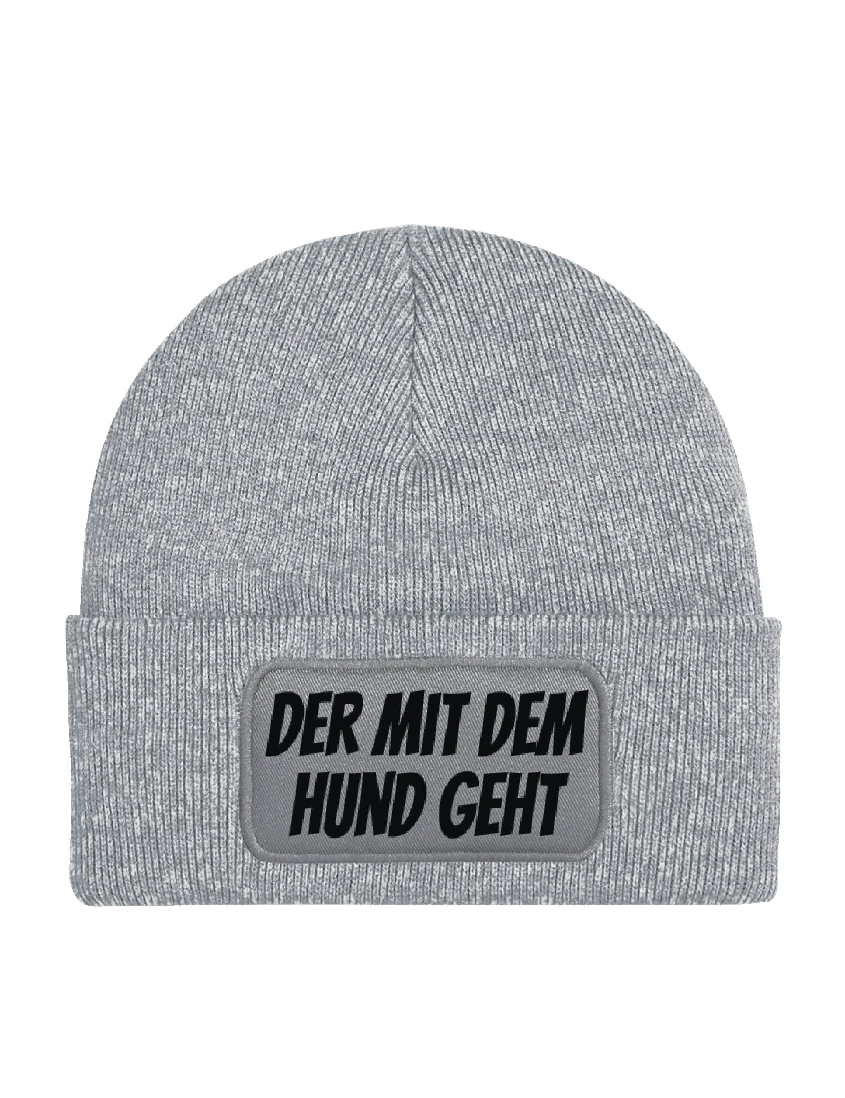 Beanie "DER MIT DEM HUND GEHT" Beanie Mütze für Herren Geschenk Statement