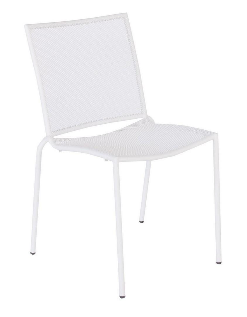 Esszimmerstuhl Sun 2er Set Stühle 51 x 52,5 x 80,5 cm Stahl Weiß