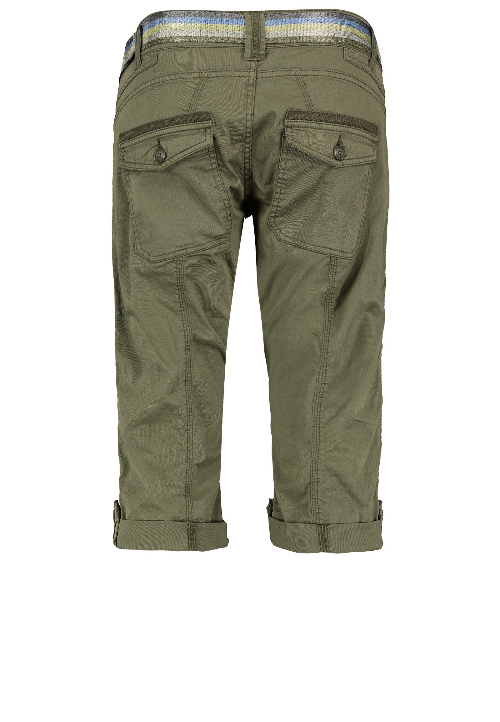 Fresh Made Caprihose Damen Caprihose Sommerhose mit buntem Gürtel Capri kurze Hose Sommerfarben – Bild 5 von 5