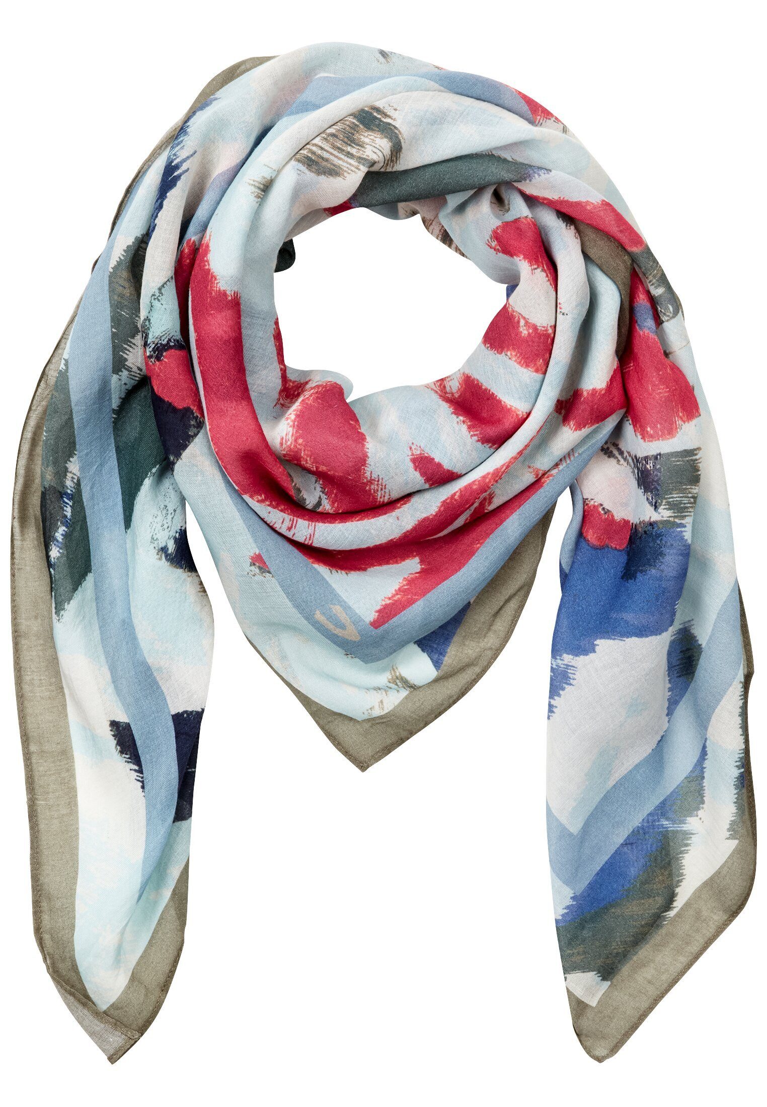 Modeschal mit Allover Print