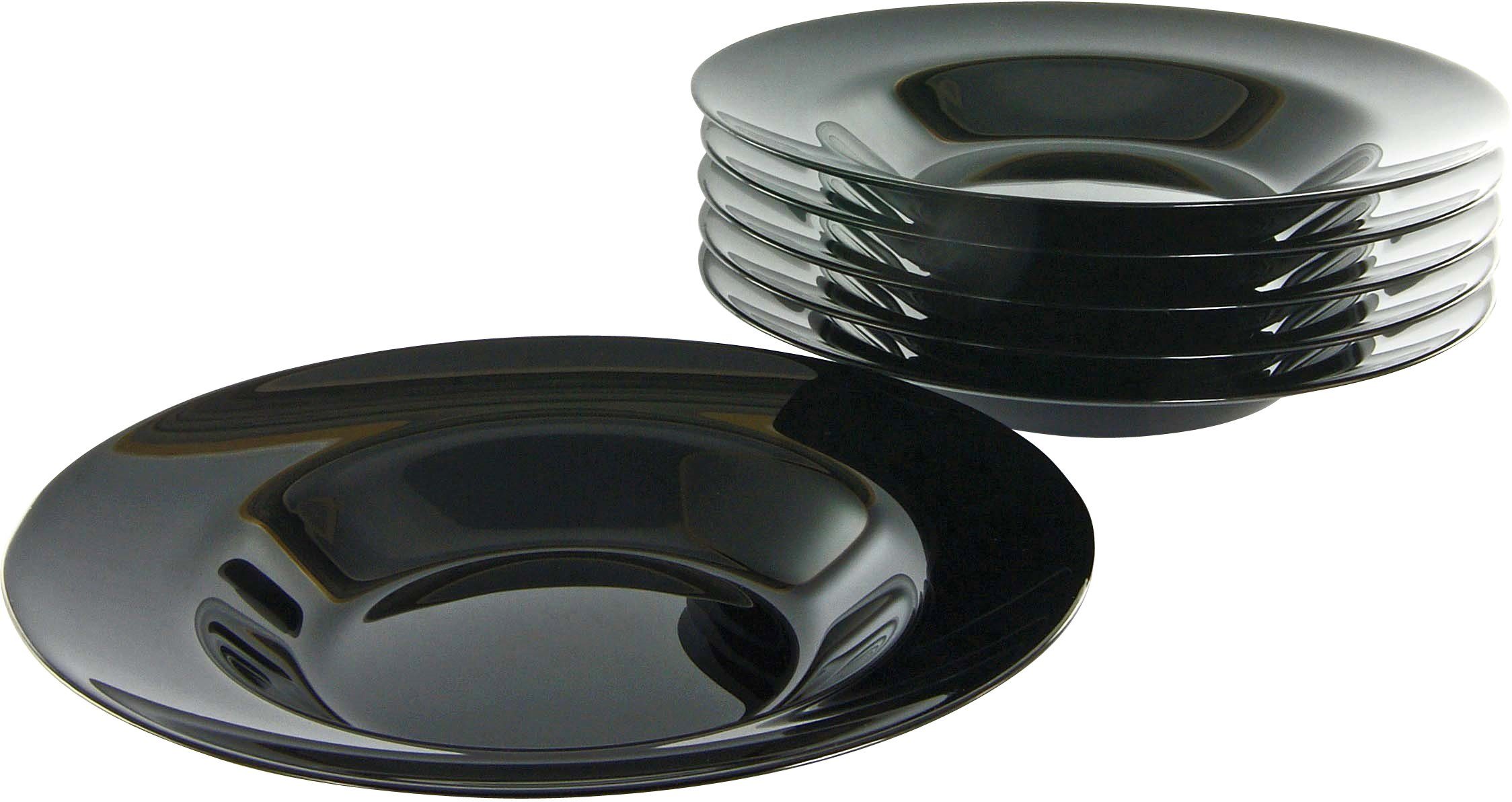 Luminarc Pastateller Essteller, (6 St), Teller Set für 6 Personen, Glas