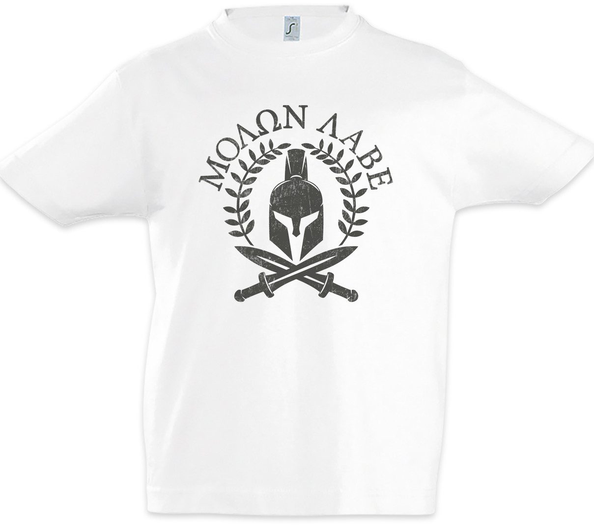 Print-Shirt Spartan Motto Kinder T-Shirt Credo Sparta Spartans Spartaner