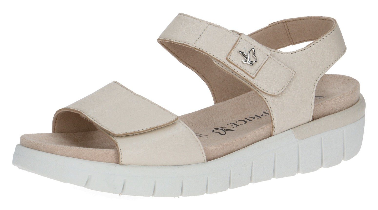 Caprice Sandale, Sommerschuh, Sandalette, Klettschuh, mit Klettverschluss, Weite H