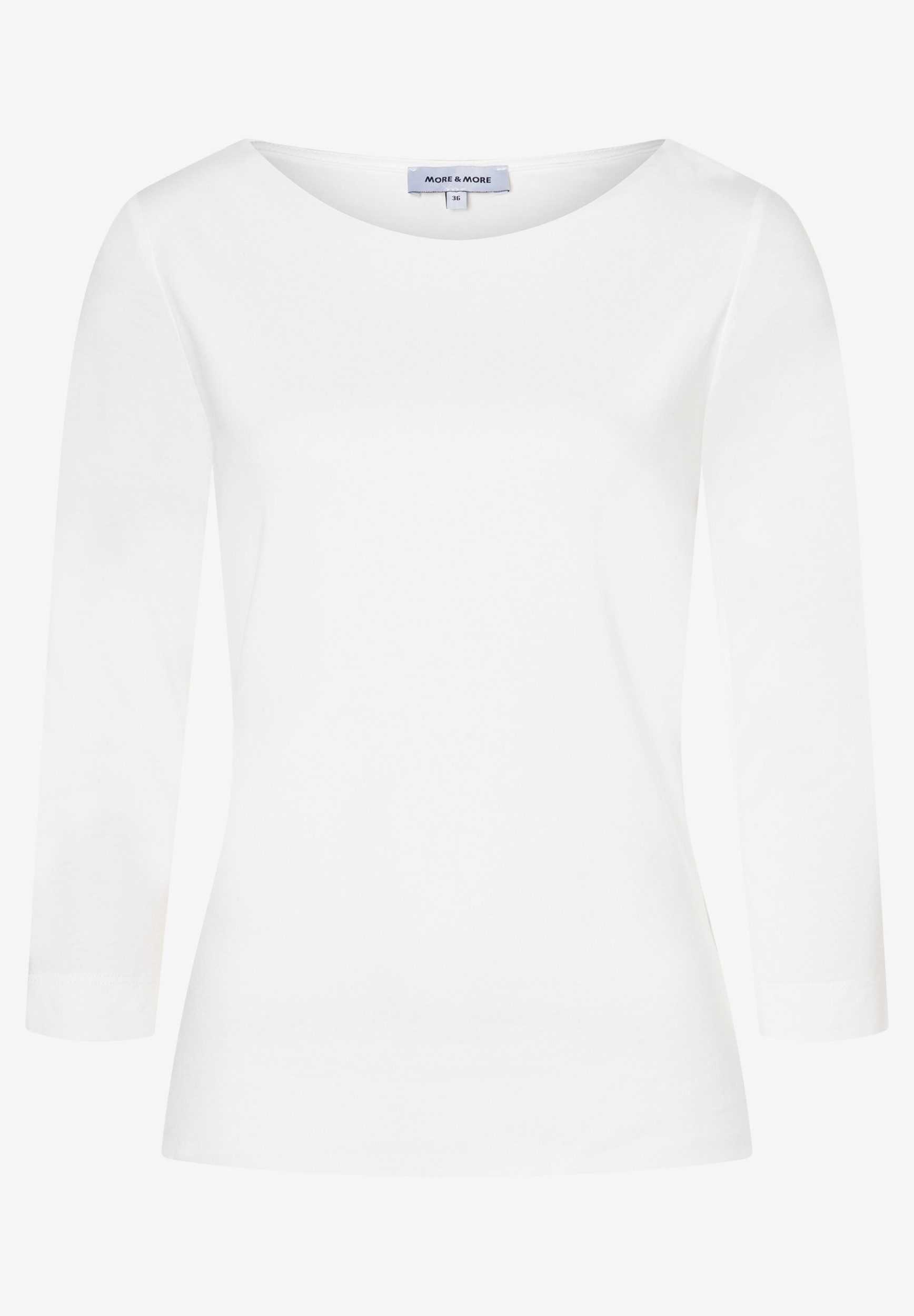 MORE&MORE Langarmshirt Basic Shirt with Sli günstig online kaufen