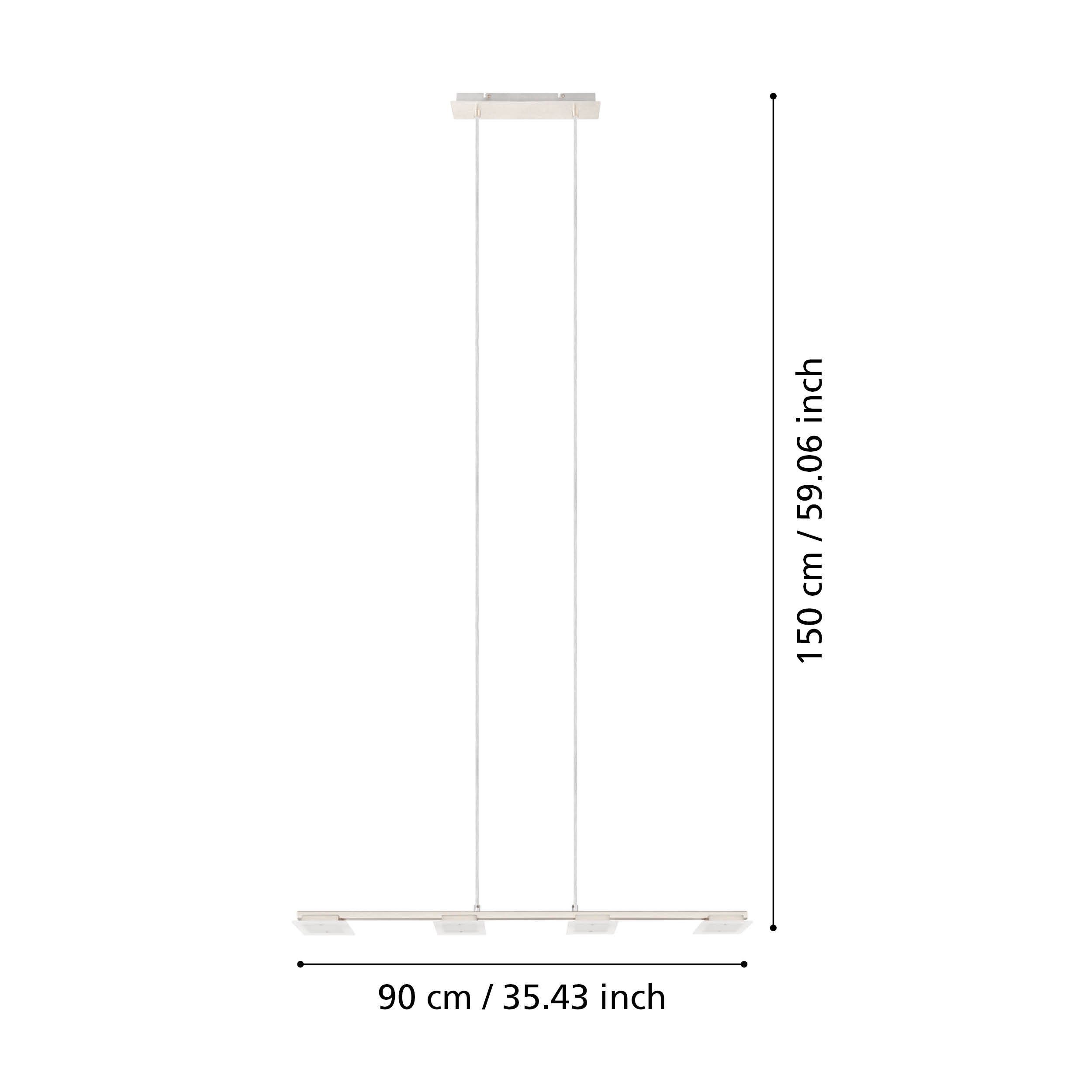 EGLO LED-Hängeleuchte Laniena, Leuchtmittel inklusive, Esstischlampe in nic günstig online kaufen