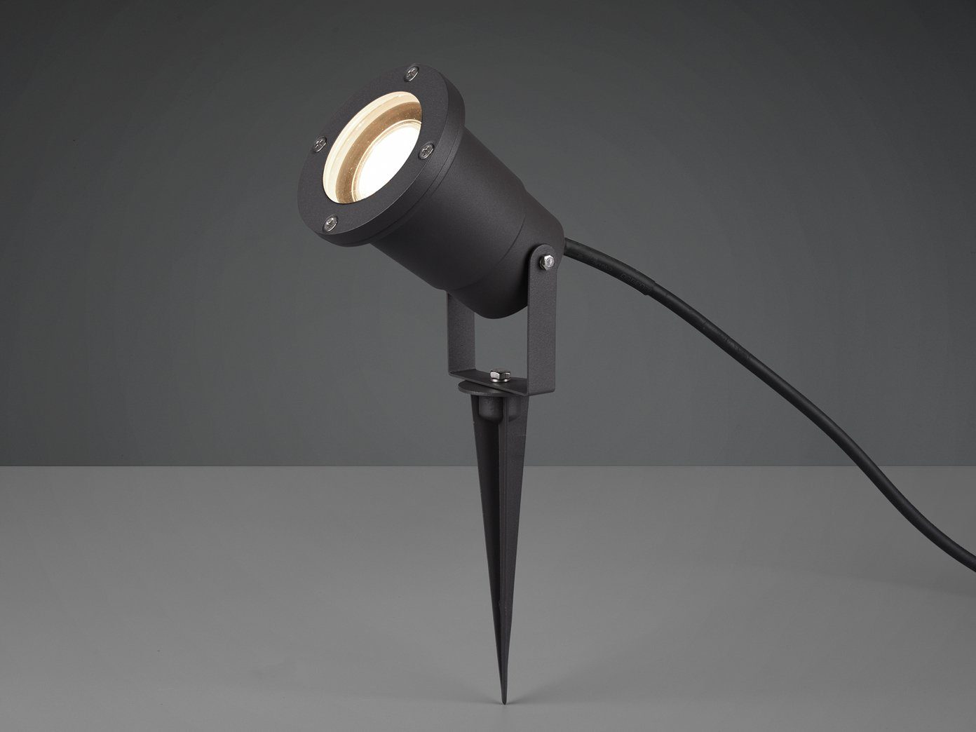 TRIO Leuchten LED Gartenstrahler, LED wechselbar, Warmweiß, Erdspieß-strahler Garten beleuchten Gartenleuchten Strom IP 65, H 11cm