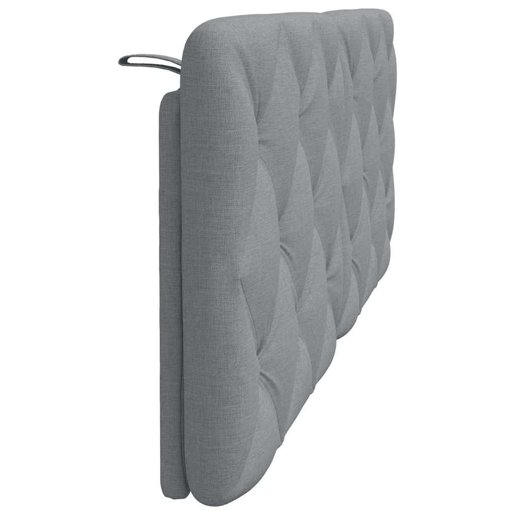 vidaXL Bett Kopfteil-Kissen Hellgrau 140 cm Stoff (1-tlg)