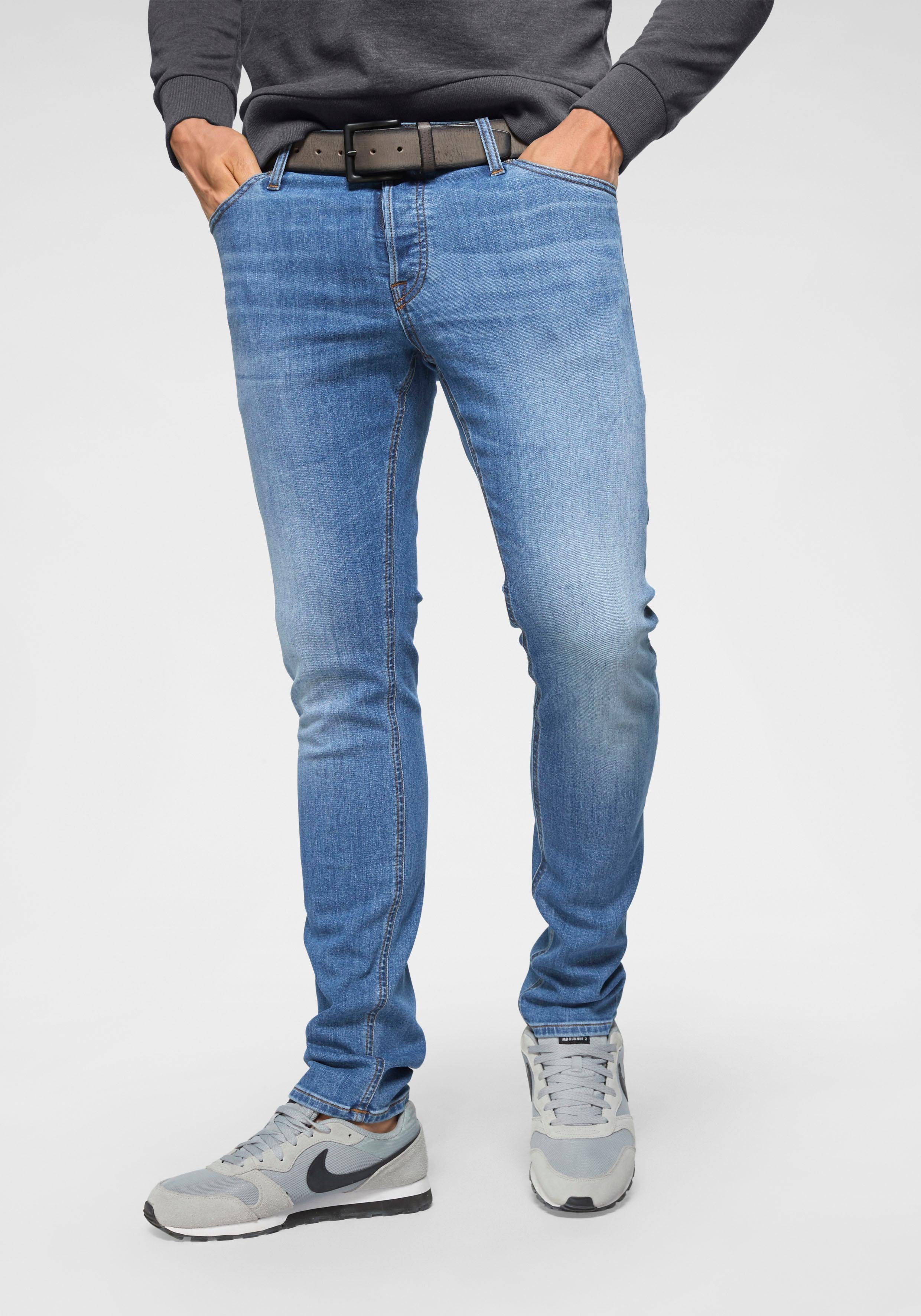 Jack & Jones Slim-fit-Jeans JJIGLENN Slim-Fit mit Stretch und praktischer 5-Pocket-Form mit Abriebeffekten