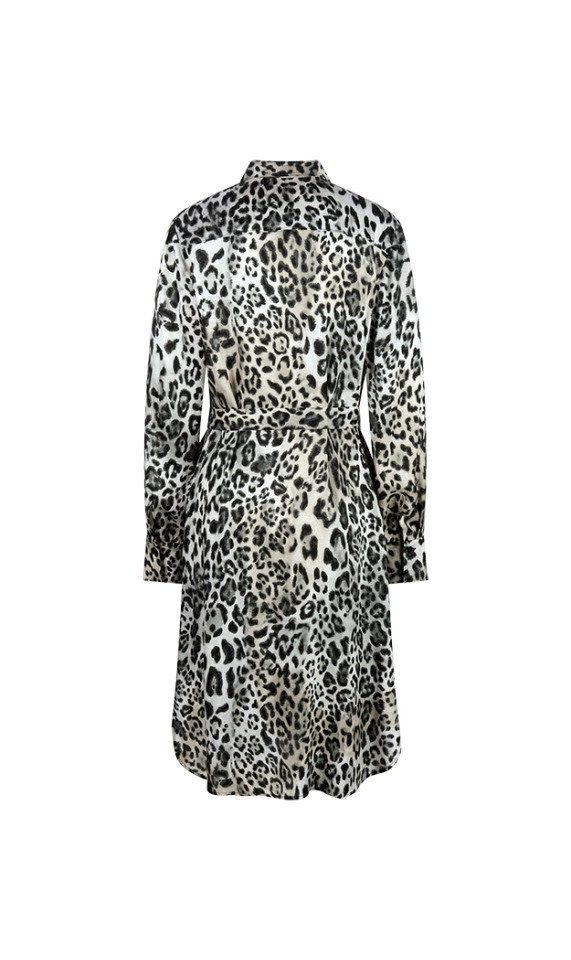 Riani Maxikleid Maxi-Hemdkleid mit Leo-Design - Loose Fit